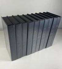 Lot of 10 Black VHS Tape Storage Cases Empty Clamshell Full Sleeve with Hubs