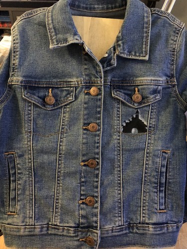 Mickey Mouse handbemalte Jeansjacke Gr. Large 10-12 Y von Arsenio Echevarria - Bild 7 von 9