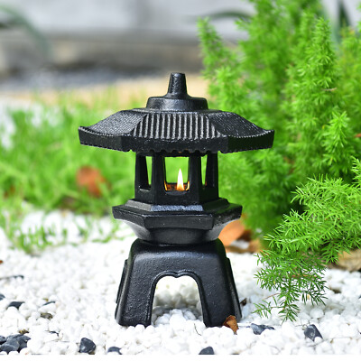 Sungmor Candle Lantern Cast Iron Vintage Japanese Pagoda Holder