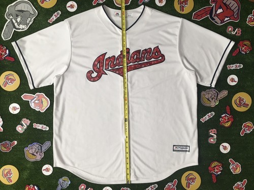 MLB Cleveland Indians Majestic Baseball Jersey 4th of July Mens 2XL XXL - Picture 7 of 9