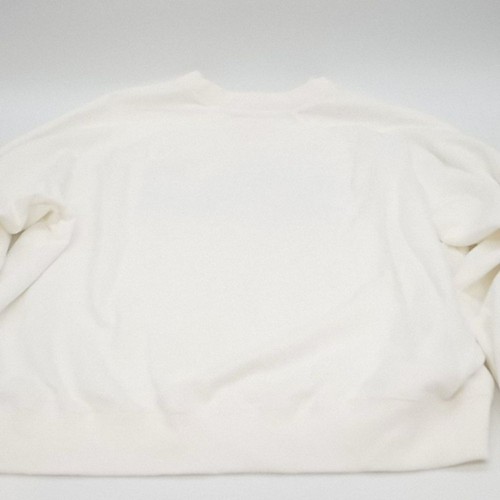 American Eagle Sweatshirt Womens XL Floral Flocked Oversized Crew Neck Cream XL - Picture 5 of 8