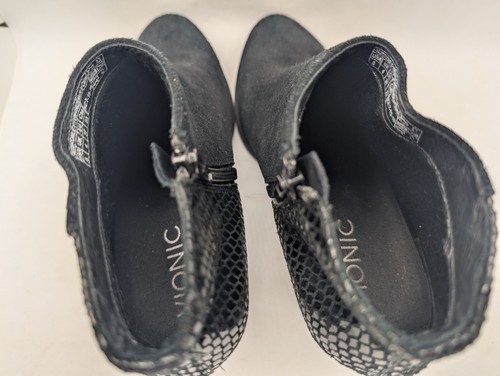 Vionic Damengröße 6 Wildleder schwarz Leder Schlangenleder ANNE Stiefeletten Reißverschluss - Bild 6 von 14