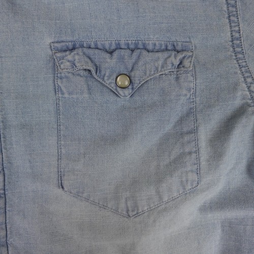 Denim & Supply Ralph Lauren Shirt Mens Large Blue Denim Pearl Snap Long Sleeve - Picture 5 of 13