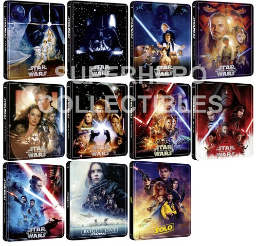 ZAVVI Star Wars Steelbook Complete Set (11 Films) 4K ULTRA HD + BLU-RAY SEALED