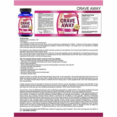 Raspberry Ketone Liquid Drops & Crave Away Appetite Control Dietary Supplements  - Picture 4 of 12