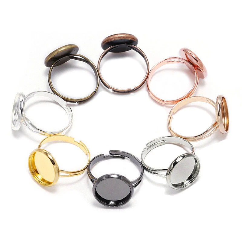 10Pcs Ring Blanks for Jewelry Making Adjustable Ring Bases Rings Blanks  Jewelry Findings DIY Supplies