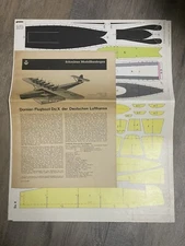 Vtg Schreibers Modellbaubogen Dornier Flugboot Plane 1:100 Paper Model
