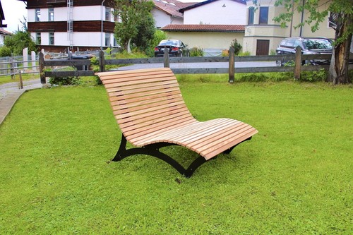 Himmelsliege Waldsofa Achensee Schwungliege schwarz pulverbeschichtet 140cm - Bild 4 von 16