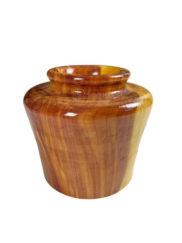 New Handmade Turned Juniper Wood Vase Artisan Rustic Primitive Country Decor - Picture 3 of 10