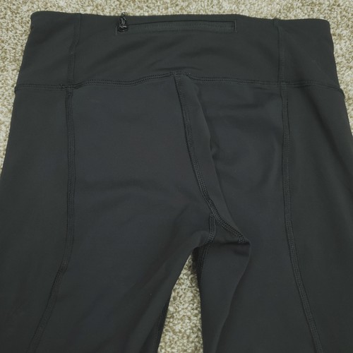 LULULEMON Crop Leggings Women Size 4 Black RUCHED CALF 19" INSEAM Zip Pocket EUC - Picture 9 of 18