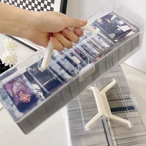 plastic Card Collection Box Transparent Holder Box New models Storage box  Idol - Foto 1 di 8
