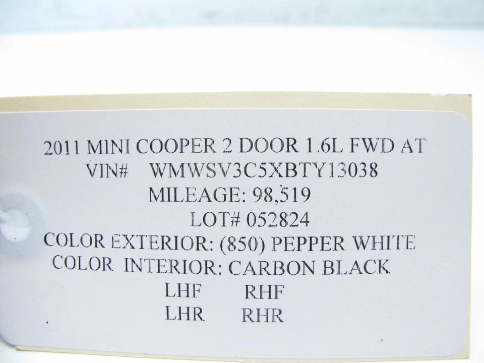 07-15 MINI COOPER S R56 1.6 NEGATIVE BATTERY CABLE MINUS POLE OEM 052824 - Image 4 of 4