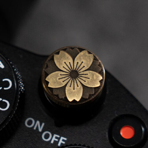 Hot shoe cover shutter button copper cherry blossom suitable for Fuji Nikon - Picture 8 of 22