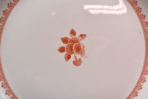 SET 4 Spode Gloucester Red & Gray Dinner Plates (Fine Stone) 10". - Picture 4 of 7