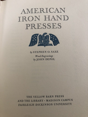 American Iron Hand Presses (1991) Stephen Saxe Signed 2x Limited Wood Engravings - Picture 5 of 15