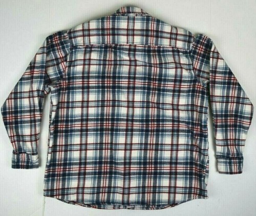 Vintage Plaid Flannel Shirt Red Head Size L/XL 00s Shadow Plaid Woven Flannel - Picture 2 of 6