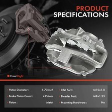 Rear Right Disc Brake Caliper For Mercedes-Benz S550, CL550, E550 2007-2018 - Direct Fit Replacement