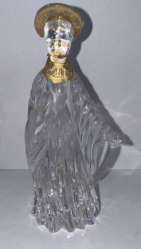 Gorham Nativity Crystal with Gold Accents - Baby Jesus, Mary, and Joseph Figurin - Picture 2 of 15