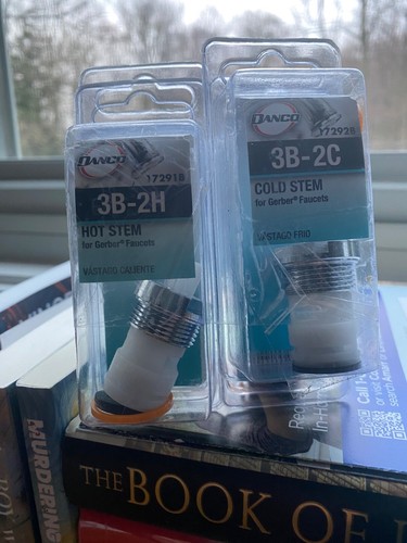Danco COLD STEM 3b-2c (X2) HOT STEM (X2) FOR GERBER FAUCETS 4 TOTAL - Picture 5 of 6