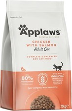 Applaws Complete and Grain Free Dry Adult Cat Food, Chicken with Salmon, 7.5 kg 5.52 per kilo