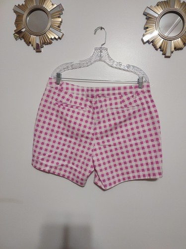 St. John's Bay 6" Short Pink/White Checked Cotton/Spandex Shorts Size 14 Petite - Picture 9 of 10