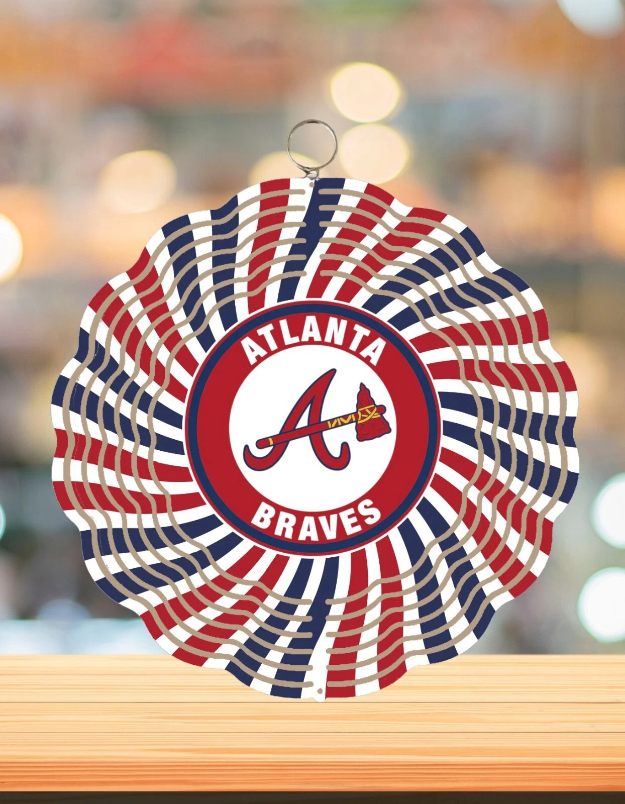 Atlanta Braves Round Wind Spinner