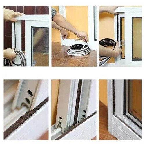 5M Bürstendichtung Dichtungsbürste Türbürste selbstklebend Dichtung Fenster Tür - Bild 2 von 31