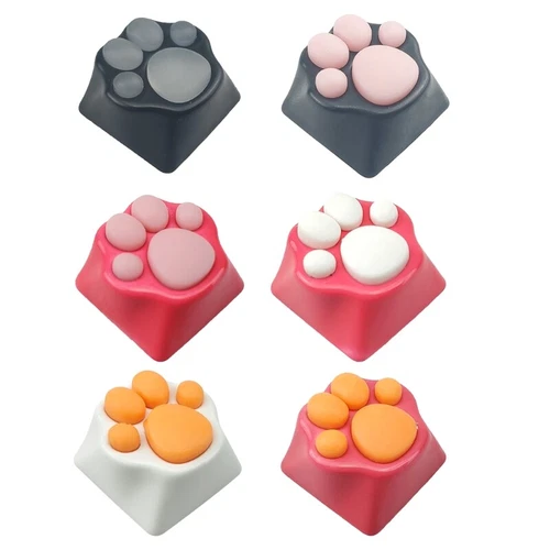 for Cherry MX Switches Silicone Cartoon Artisan for Cat Paw Keycap Paw 1 P