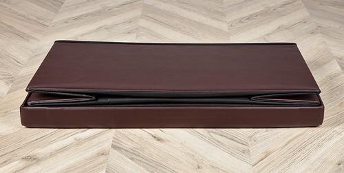 Cofre otomano plegable sólido resistente almacenamiento ahorro de espacio ropa de cama baúl - Imagen 84 de 115