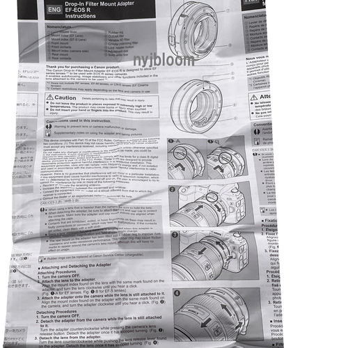 New CANON Drop-In Filter Mount Adapter EF-EOS R with Variable ND Filter A - Picture 10 of 10