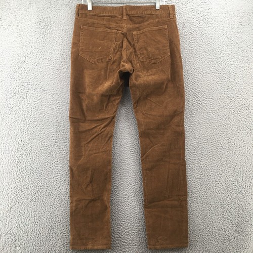 J.Crew Flex Slim Corduroy Skinny Pants Mens 33x32 (actual 34x30) Brown Mid Rise - Picture 10 of 18