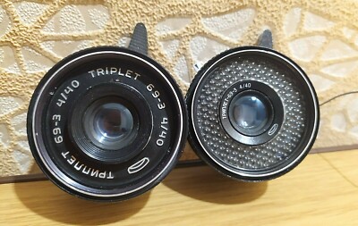 Lens USSR Triplet-69-3 4/40mm for camera Vilia Portrait lens for mirrorless 2pcs