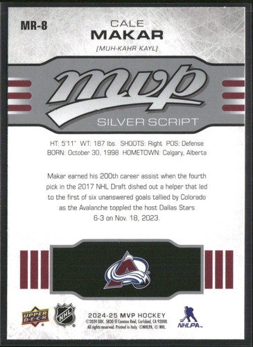 2024-25 UPPER DECK MVP HOCKEY SILVER SCRIPT 10TH ANNIVERSARY SPs-PICK FROM LIST! - Picture 18 of 68
