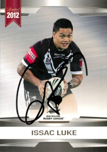 Signed 2012 South Sydney Rabbitohs NRL Kiwis Limited Edition Card - Isaac Luke