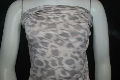 Camiseta deportiva elástica modal de tela tejida estampada de piel animal natural/gris por yarda - Imagen 12 de 12