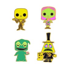 Officially Licensed Funko Nightmare Before Christmas Blacklight Enamel Pin Set