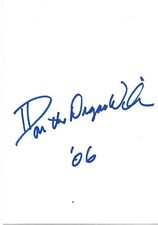Don Wilson autograph signed 10x15 cm index card