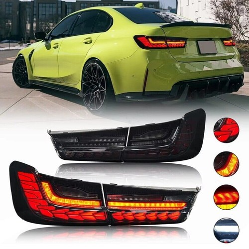 Smoked LED Tail Lights Turn Signal For 2019-2022 BMW G20 G80 M3 330 340 3 Series - Picture 7 of 7