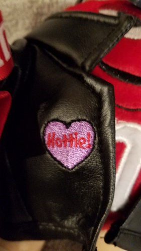 M&M's Valentine Galerie Red Black Leather Jacket w/ Rose Plush 8" Poseable NEW - Picture 4 of 17