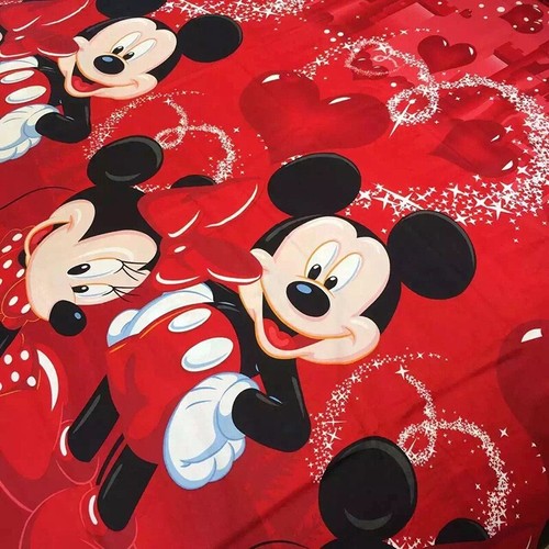 Mickey Minnie Mouse Duvet Cover Set Single Double King Size Bedding Pillowcase - Picture 77 of 77