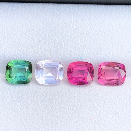 Natural 4.10 Carat Cushion Cut Pink & Green Tourmaline Gemstone From Afghanistan - Picture 8 of 17