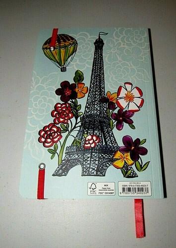 MOLLY HATCH BLUE PARIS EIFFEL TOWER FLORAL C' EST MAGNIFIQUE FLEXI JOURNAL - Picture 2 of 5