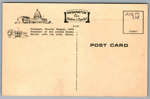 Postcard Political c1980s Ronald Reagan & Nancy Reagan Dual View Portrait - Picture 2 of 2