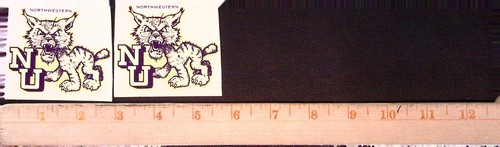 Northwestern University NU Vintage Window Decals Wildcat Mascot (2) - Picture 5 of 5