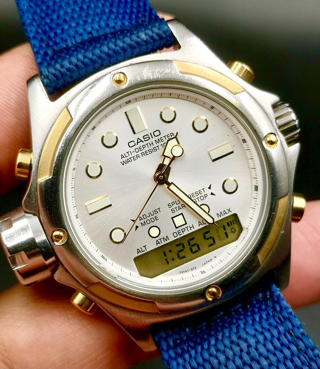 Extremely RARE Casio Aw-710 Altimeter Barometer Depth Module