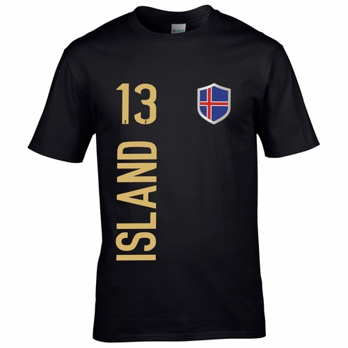FanShirt ISLAND Trikot GOLD Kinder Druck Nummer Name Jersey WM EM Top Shirt - Bild 3 von 11