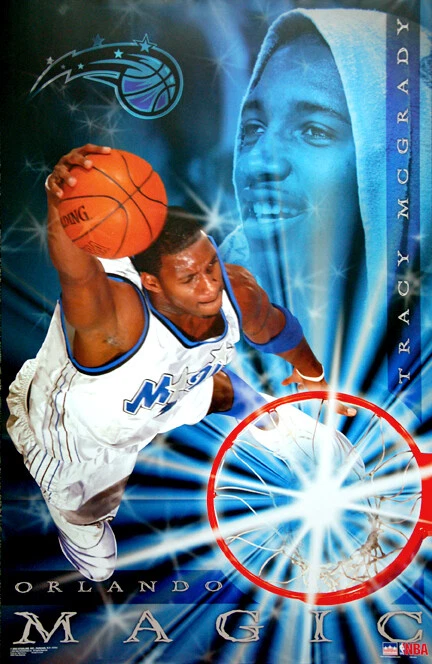 SPORTS POSTER WAREHOUSE Tracy McGrady SUPERSTAR Orlando Magic 2003 Vintage Starline 22x34 Wall POSTER