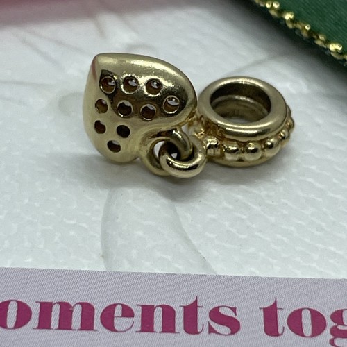 Pandora Heart 14K Gold & Diamond Charm 750809D Rare Charm - Picture 3 of 8