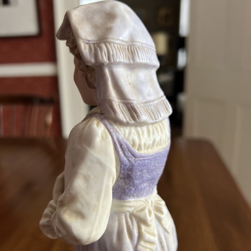 Antique Gebruder Heubach 12" Figurine Girl With Apron, Part of A Pair, Beautiful - Picture 14 of 23