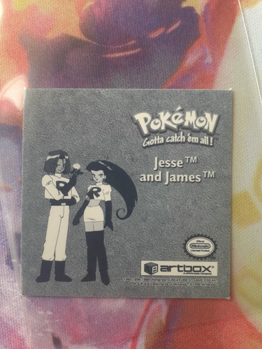 1999 Pokemon Jesse and James Prism Holo Pr06 Artbox Sticker Lightly Played - Picture 2 of 2